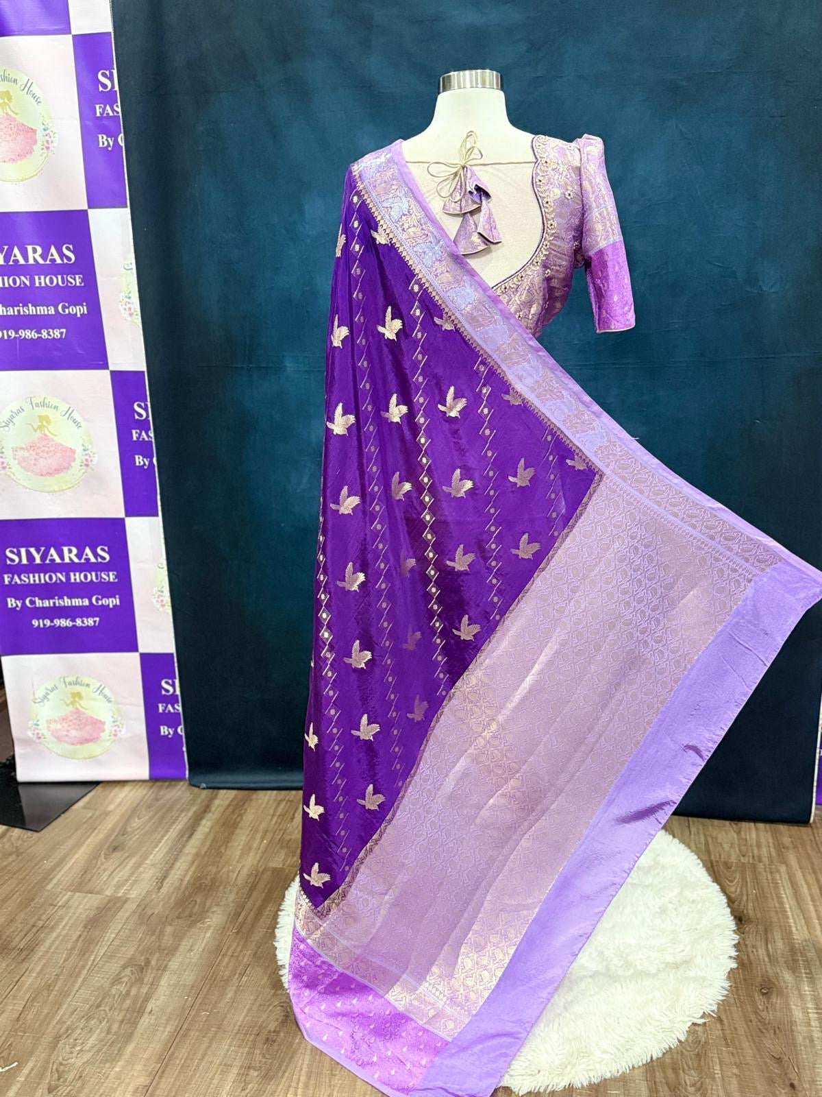 Gorgeous raw mango silk Saree with elegant Maggam work stiched blouse size 40-42 ready to ship wedding reception