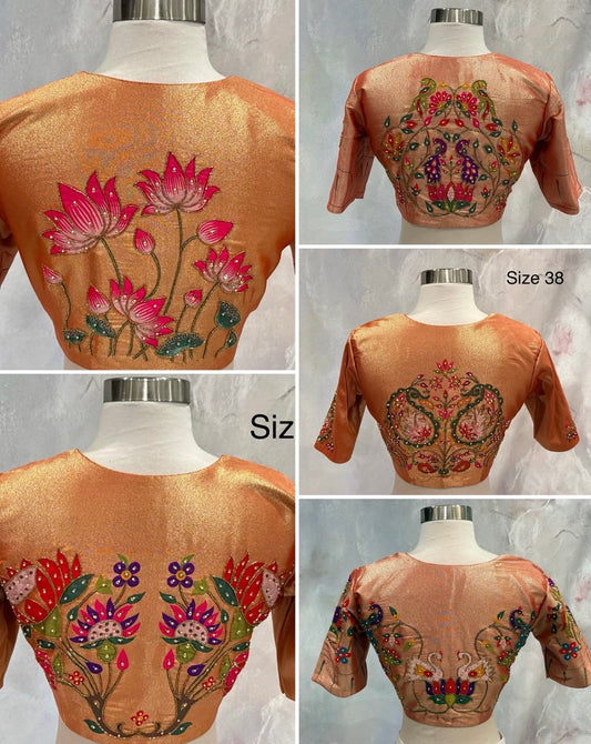 🌸 Paithani Stitched Blouse with Beautiful Hand Work / Maggam Work 🌸✨
Elevate your saree look with these elegant and timeless Paithani blouses 💖 Featuring intricate floral handwork, vibrant detailing, and exquisite Maggam craftsmanship! 🌺🪡✨
👗 Size:40