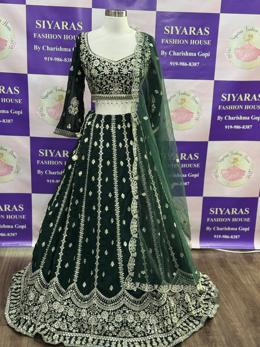 Stunning Georgette Sequin Lehanga in size 40. Sparkle and shine at every event for Reception/ Party wear