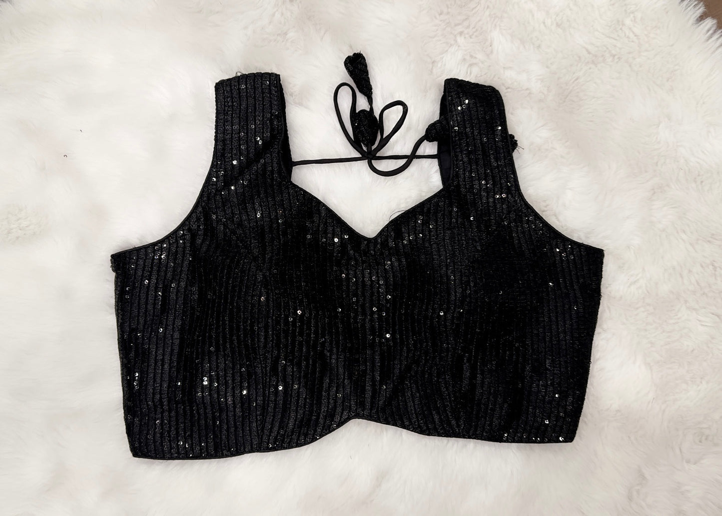 Pretty party wear sequin blouse in trendy design with tassels | saree blouse | trendy croptop ready to ship