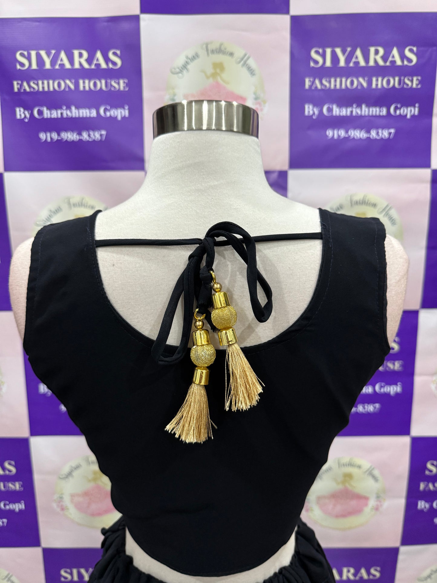 Beautiful Black Drape style part wear lehenga with work all over the blouse and come with the work hip belt. Available in size 36/38.