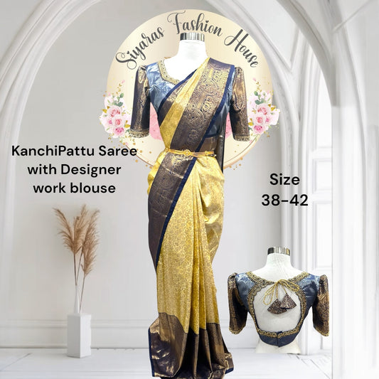 Festive and Wedding collection!!
Make every moment special with this gorgeous soft Kanchi pattu saree with exquisite detailed designer Maggam work. 🌷💃 Size 38-42