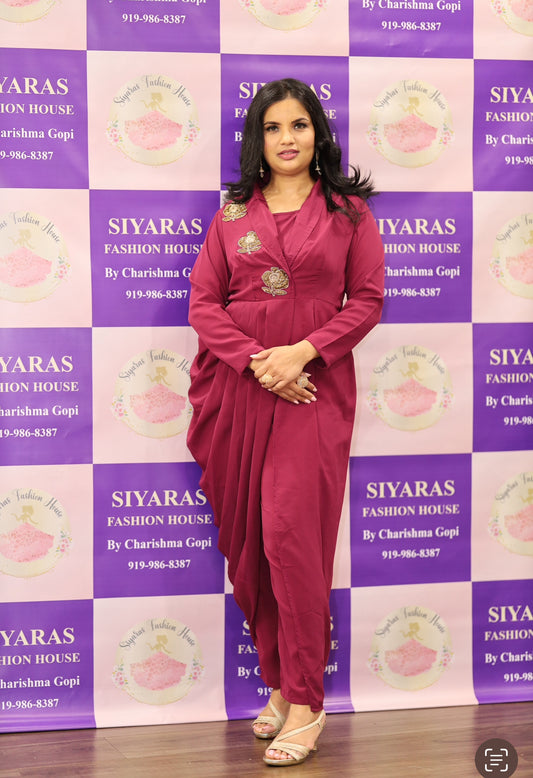 IndoWestern cord set
This outfit is Effortless and classy attire and easy to carry. Available in size 36,38&40.