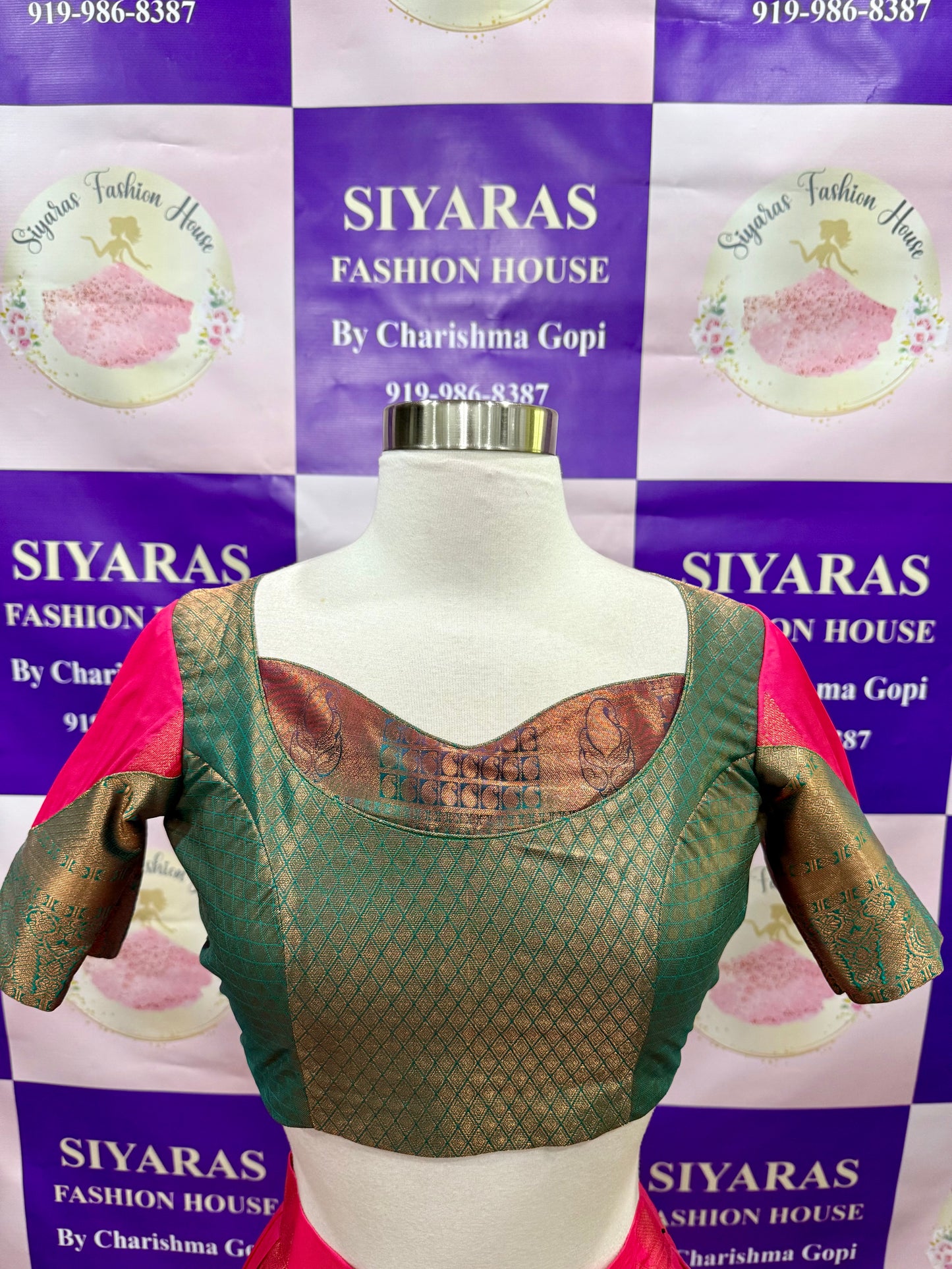 Beautiful traditional half Saree perfect for teens. Available in size 32 and can be extended up to 36.