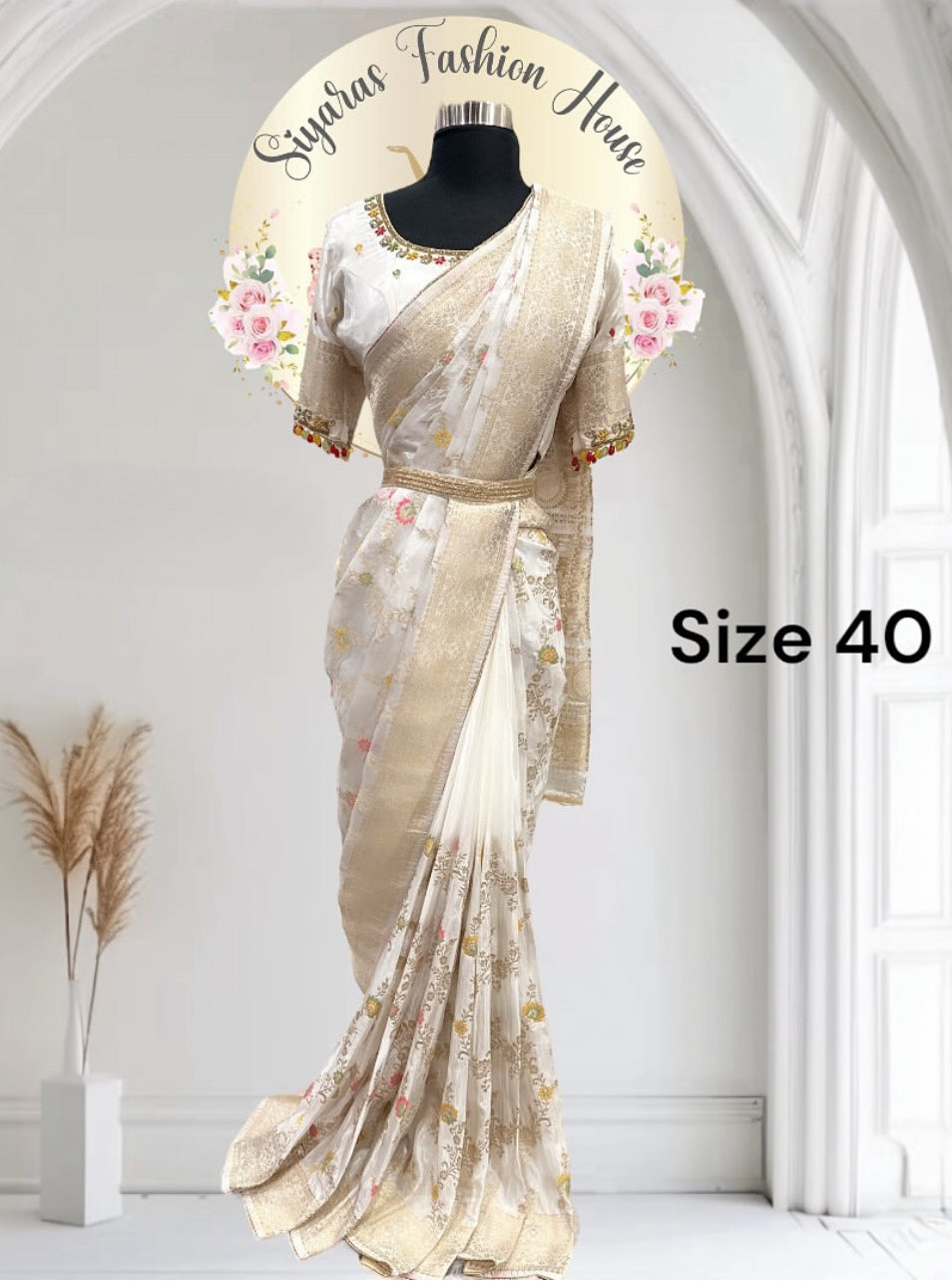 💕Beautiful Banarasi Mashru Silk Saree with multicolor work hand / Maggam work blouse dyeable saree💕
Wrapped in tradition, shining with elegance. Mashru silk and meticulous blouse work to steal the show! ✨💃 #EthnicVibes
