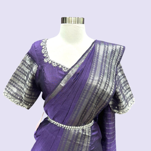Beautiful Pure Mangalagiri handloom pattu saree and detailed blouse – lightweight, stylish & perfect for size 40-44
