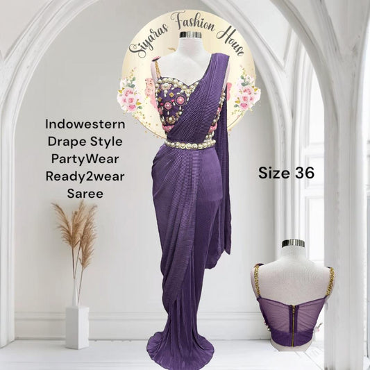 Beautiful Pdp inspired saree perfect partywear. Available in size 36/38
fabric is imported. Size alterations can be done