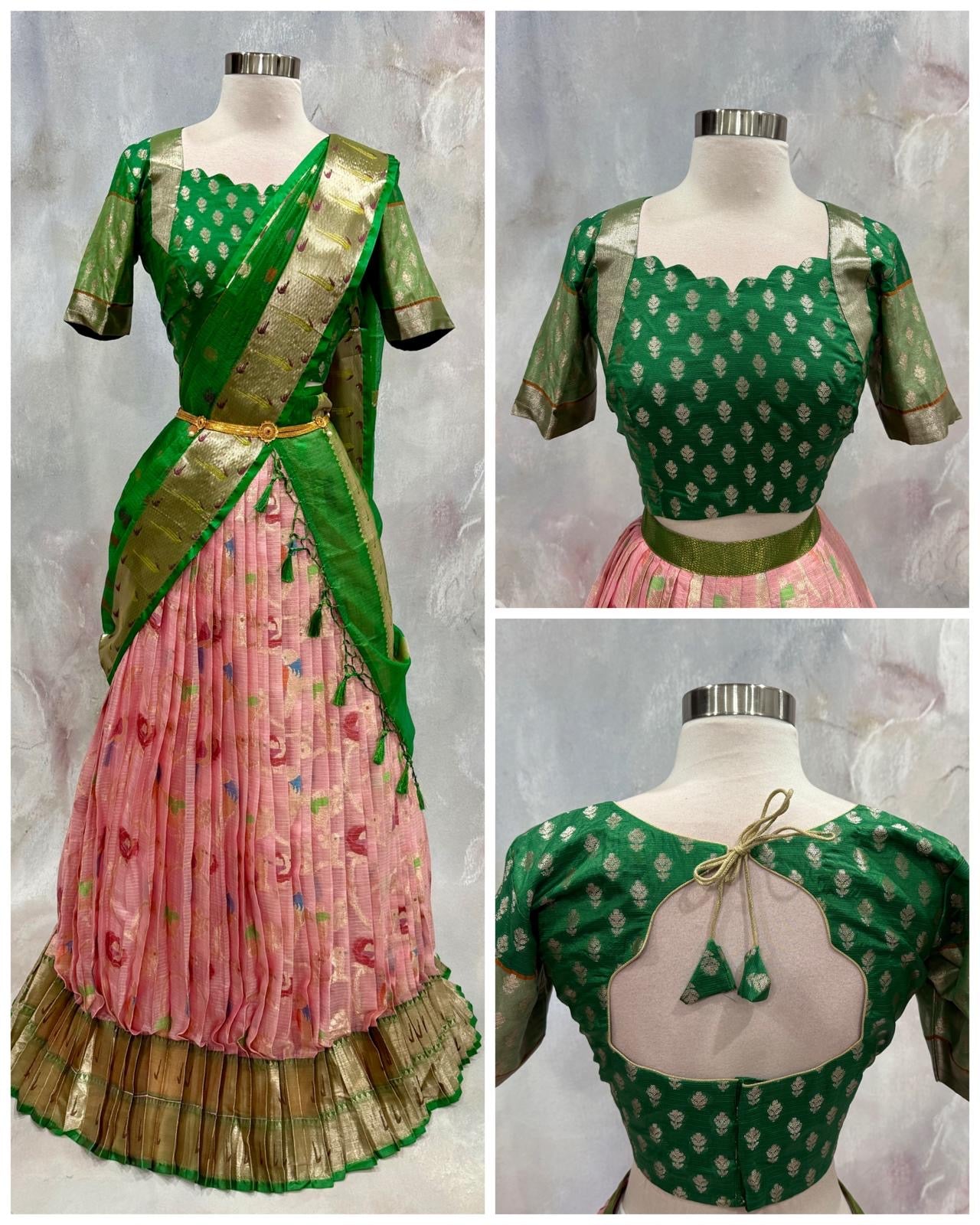 Introducing our latest Beautiful Customized Vintage Zarikota Half Saree 💗💚
📏 Size: 36–42
🪡 Stitched Size: 38
📦 Ready to Ship Across USA 🇺🇸