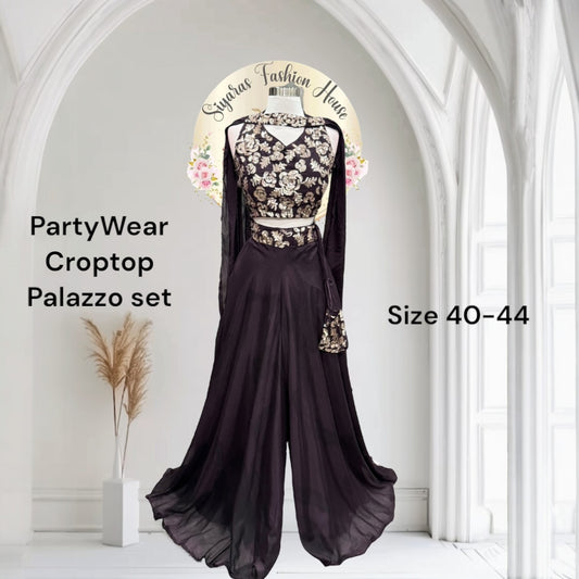 Chic Crop-top Palazzo set size 38/40/42PartyWear dress in budget friendly price.