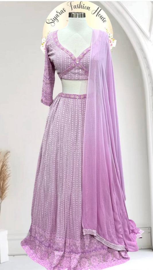 Beautiful exclusive collection of our Customized Chikankari lehengas stitched for queens. Available in size 34/ 36