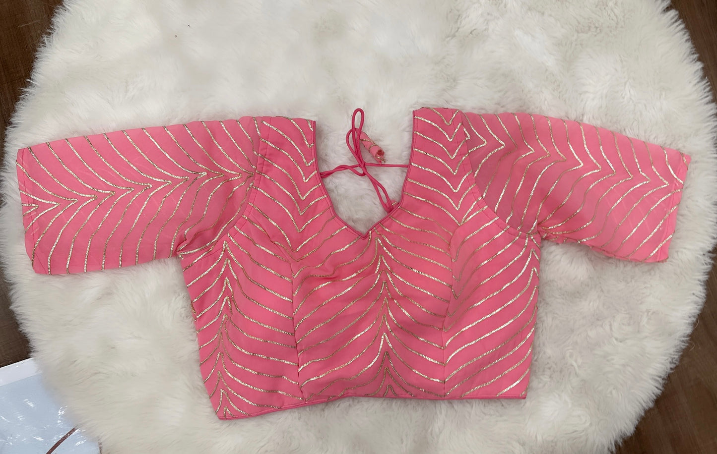 Beautiful croptop/ saree blouses with Gotapatti design. Available in size 38