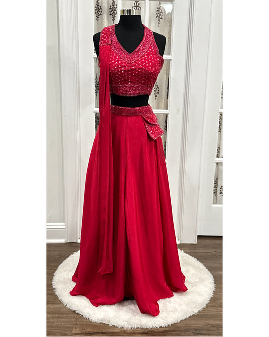 Beautiful Crop top with Palazzo pant. Fits size 38,40 and 42