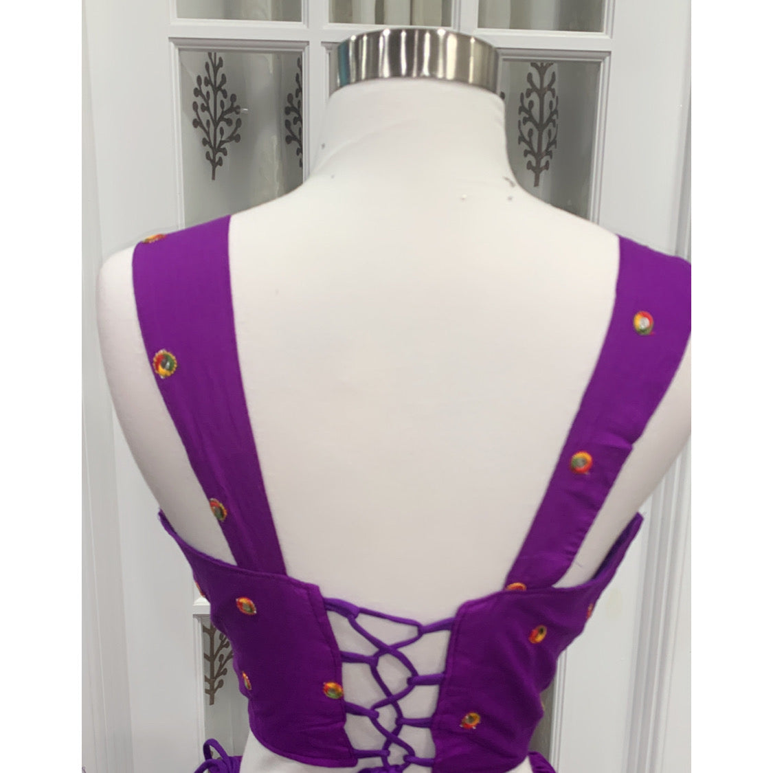 Trendy Chaniya Choli Purple color Big Gher Fully Stitched tier pattern Rayon fabric L Size Navratri Special Budget Friendly Freeship