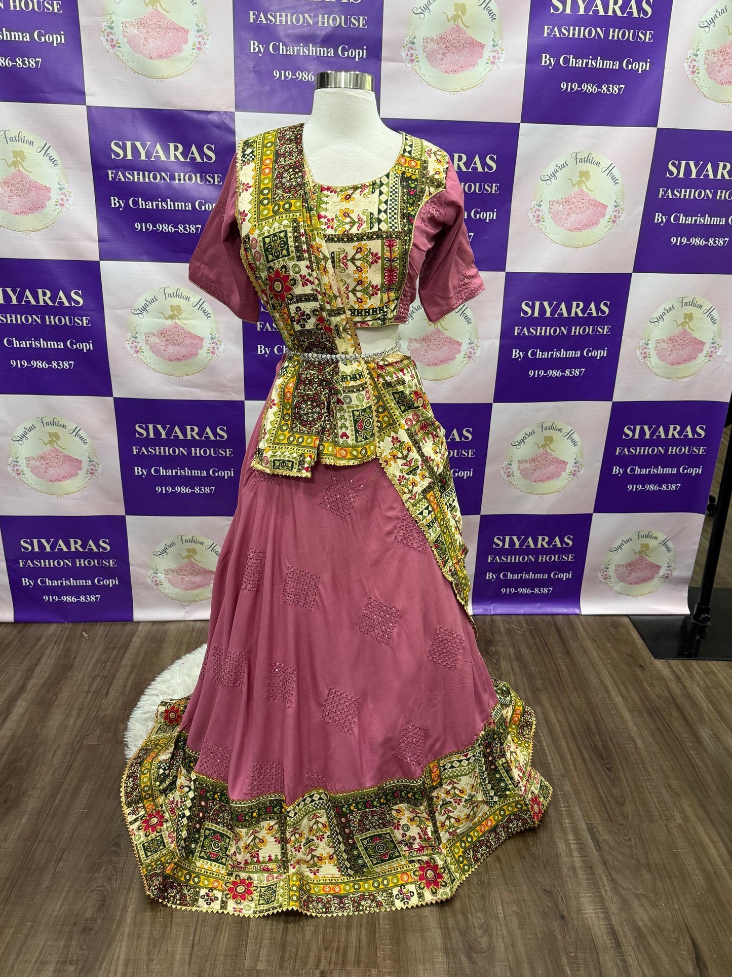 Elegant rayon cotton Chaniya Choli in pastel colors with print and sequence work size 38 ready to ship budget friendly
