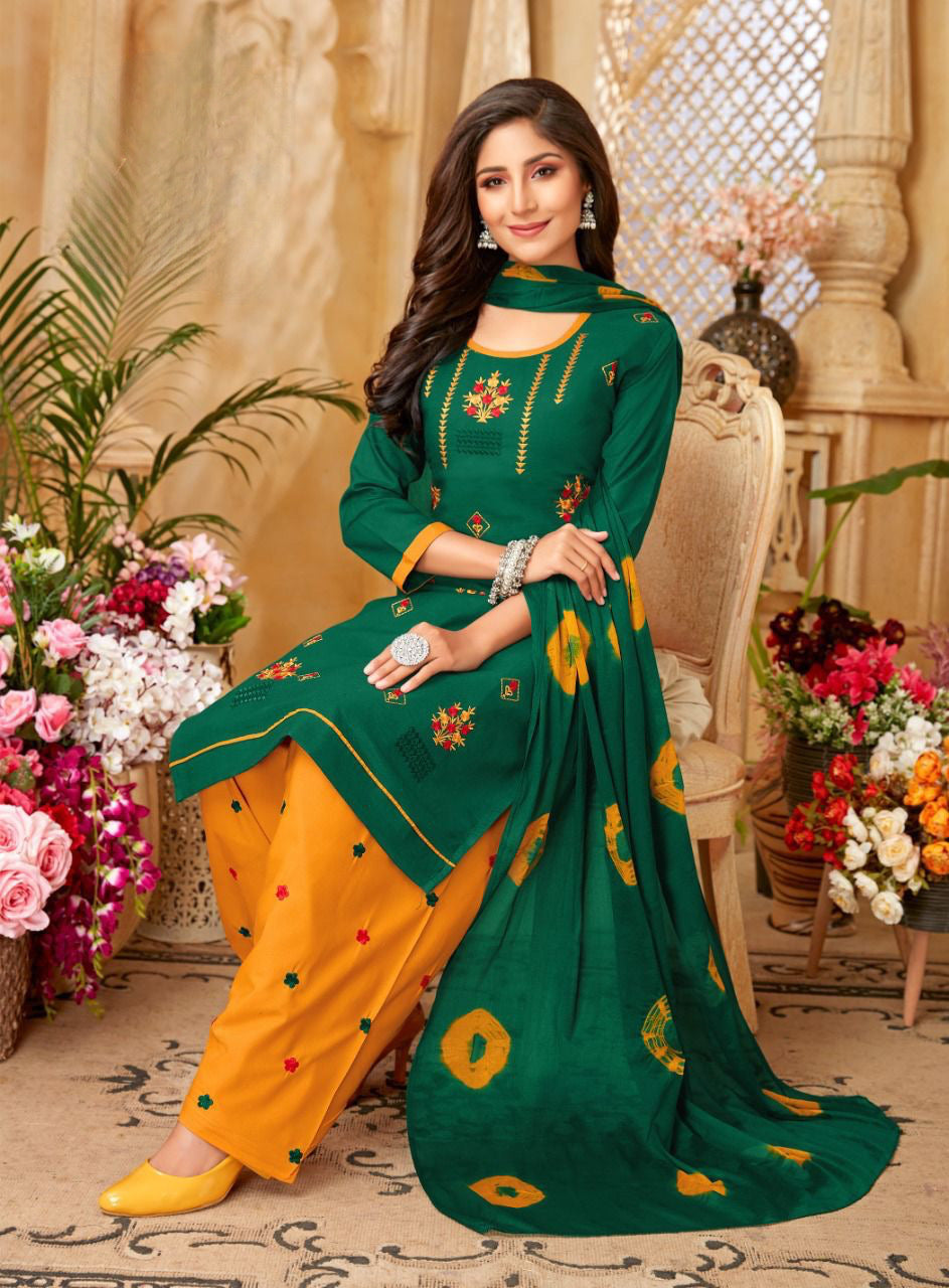 Patiala Dress in green and yellow combo size 40 Patiala Dress in green and yellow combo size 40