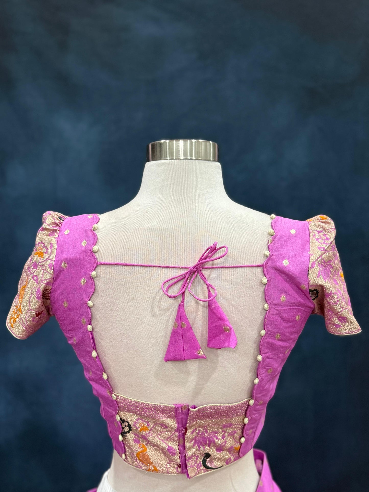 Gorgeous kota half saree with Paithani border customized Half Sarees for Teens size 34 ready to ship USA latest collection