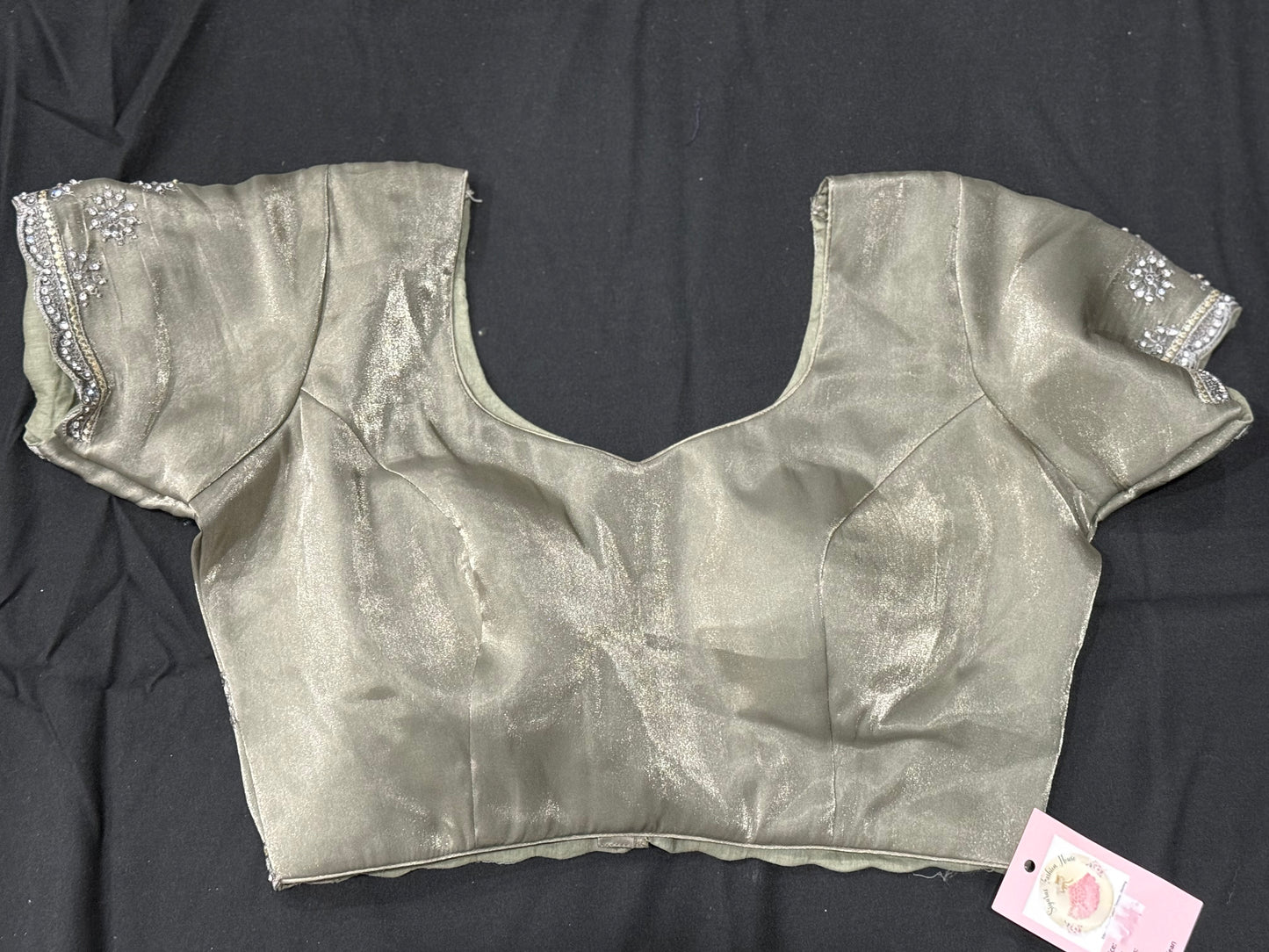 Gorgeous shimmery Partywear saree with stone and embroidery work all over Saree wedding reception size 36 to 42 ready to ship USA NC