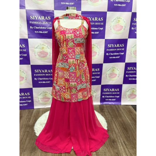 Beautiful 3 piece Palazzo suit set. Available in size 40 ( Large )