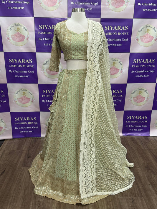 Gorgeous lehenga Perfect for brides and party queens who want to shine in timeless grace. Available in size 36 to 40