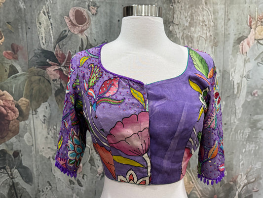 Pure PenKalamkari Maggam work blouse 😍size 38-42. MaggamElegance