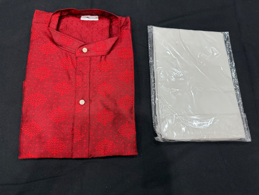Lovely Embossed design Mens Kurta perfect for festival, wedding wear. Available in size 36,38,40,42,44