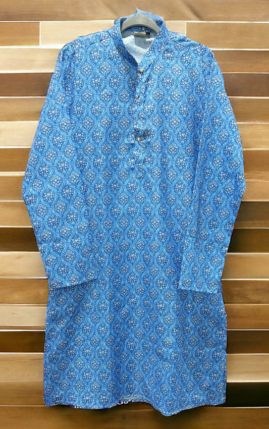 Mens Patola print cotton Kurta Pyjama 2 pc set. Available in size Small 36 and XL 42