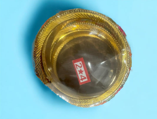 Beautiful Multicolor kundan bangles 2 sets (6 pcs total) size 2.4 suitable for Partywear Lehanga/Wedding Reception wear