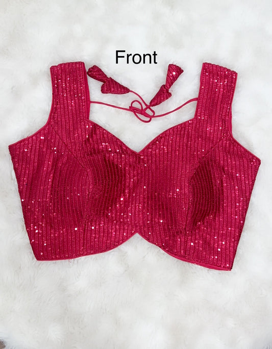 Pretty party wear sequin blouse in trendy design with tassels | saree blouse | trendy croptop ready to ship