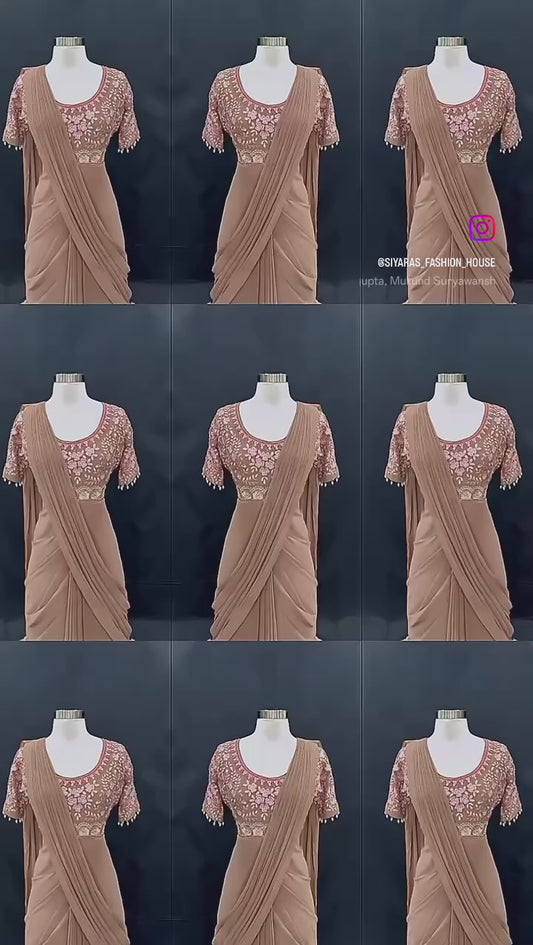 This stunning Indo-Western drape-style long gown in flowy Georgette is pure elegance! 💃 Perfect for parties, weddings & festive nights 🌙
Size 38 and 42| Length 53 🩵