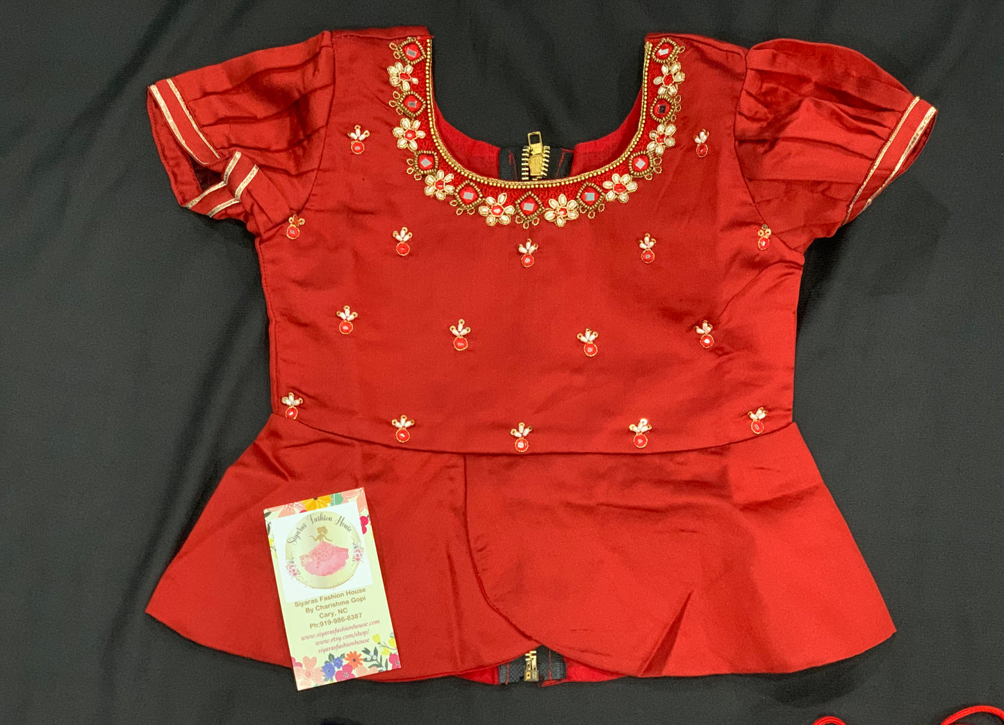Kalamkari Pattu dress with Maggam work Kids ages 1-2