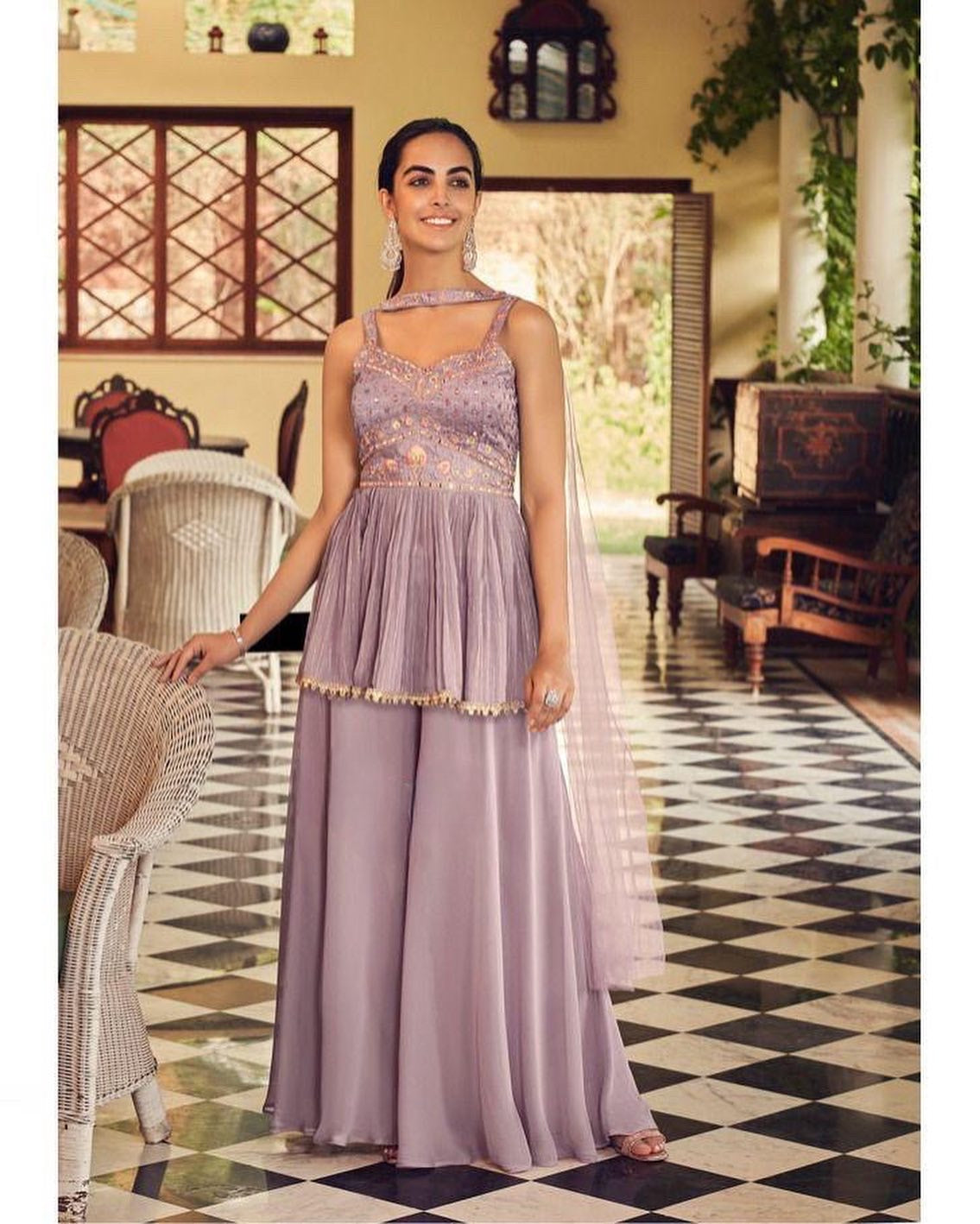 Viscose Georgette Sharara Set for Teens /Adults size 36