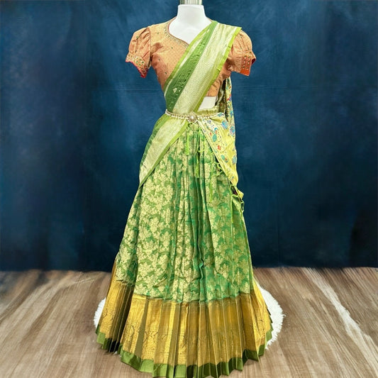 Beautiful Banarasi traditional lehenga. Perfect for Festive, wedding and half Saree events. Available in size 36/ 38 upto 40