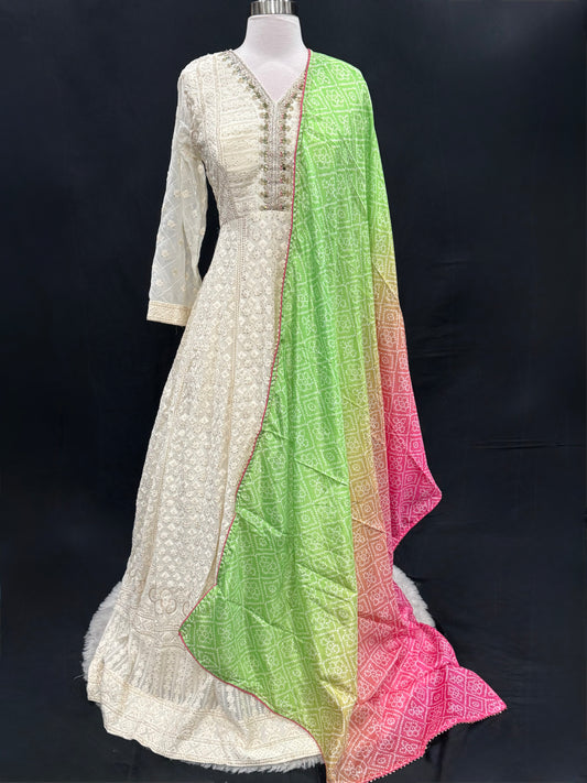 Beautiful Anarkali party wear long gown. Available in size 42 and 44.