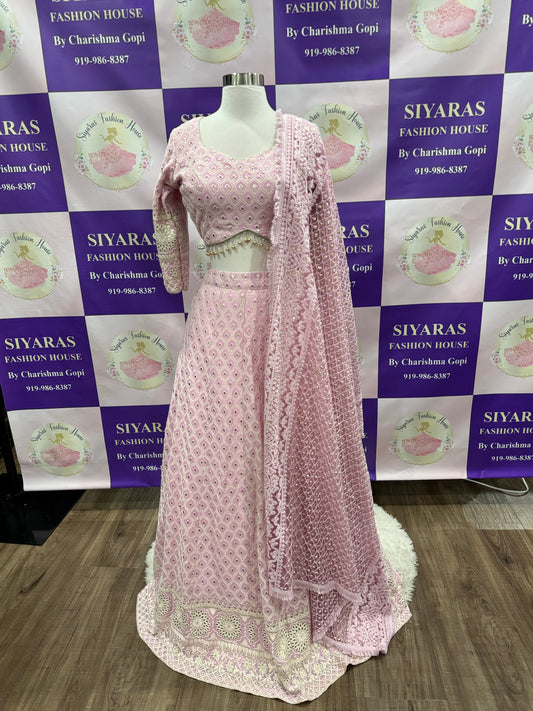 Beautiful exclusive wedding/ Party wear collection of our Customized Chikankari lehengas stitched for queens. Available in size 38 upto 42