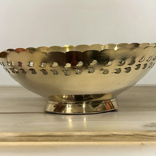Elegant Brass Bowl - Perfect for Indian Functions & Festivals - 7.5 Inch Wide simple return gift Indian functions