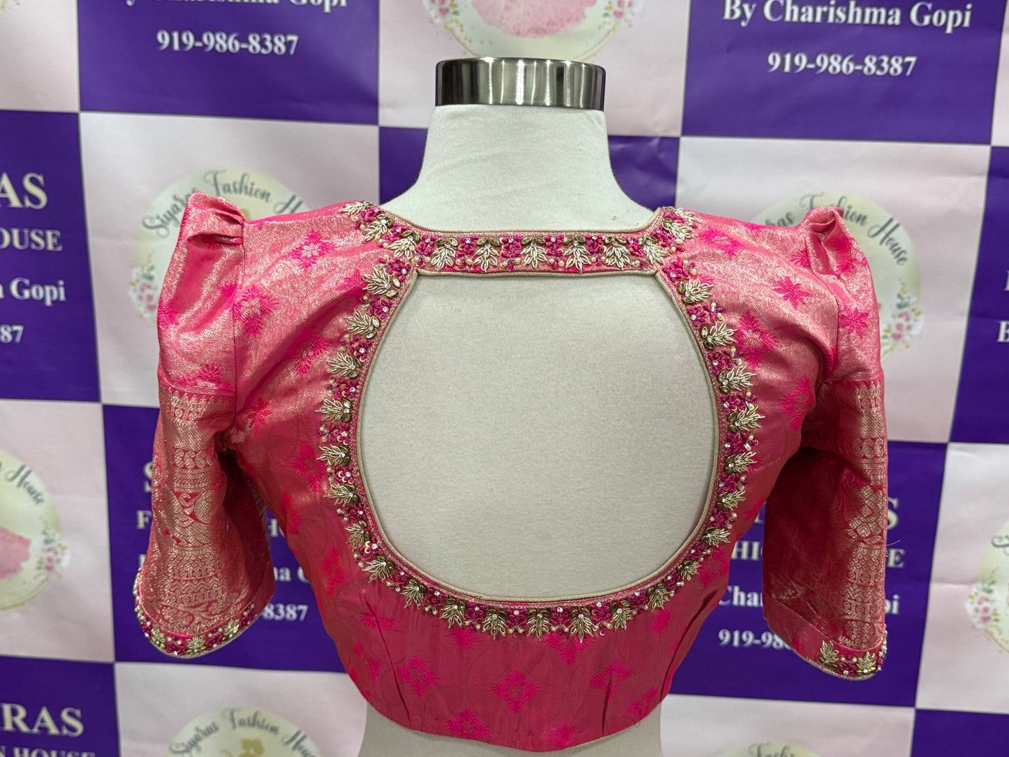 Traditional yet chic style in this kanchi tissue Saree with kanchi border and a stitched Maggam work blouse.
Size 38/40.

Pico and fall done with tassels.
Ready to ship quickly from Nc. 
Buy soon and price changes coming soon.