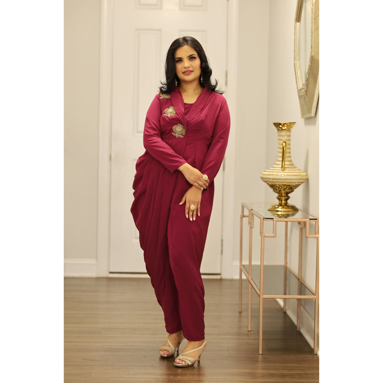 IndoWestern cord set
This outfit is Effortless and classy attire and easy to carry. Available in size 36,38&40.