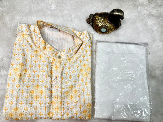 Lovely soft cotton embroidery sequin Mens kurta set. Available in size Small 36 and XXL 44