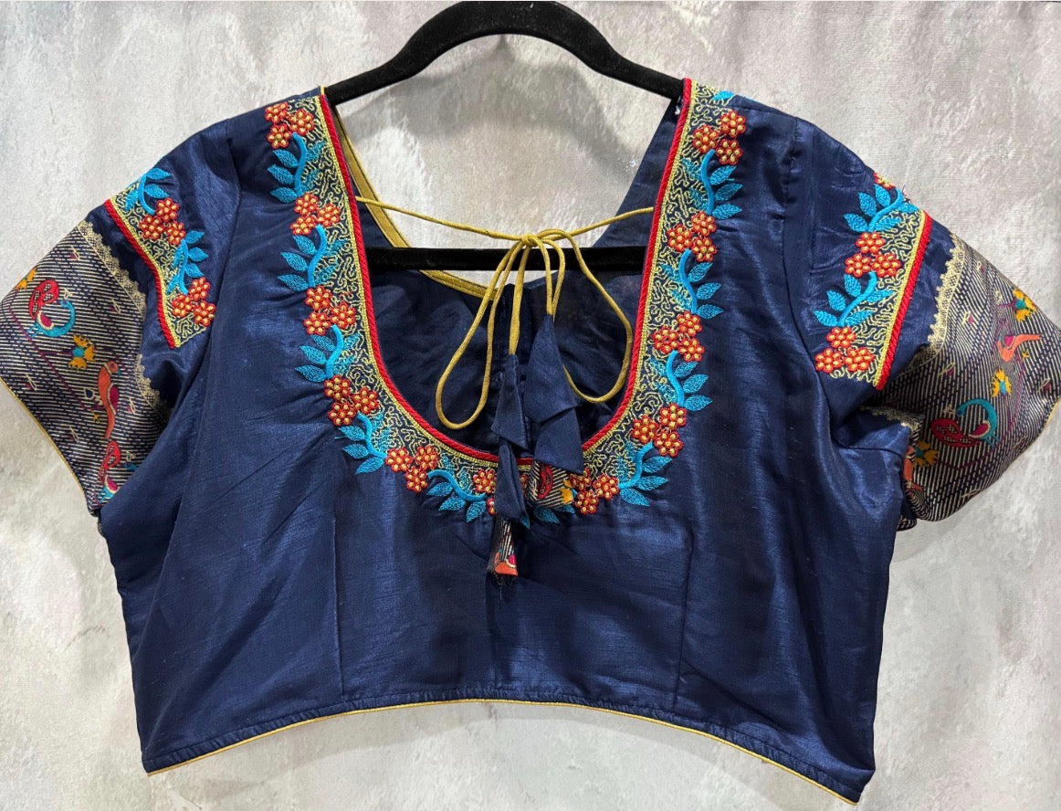 Patola Silk Saree |  stitched embroidered blouse| Saree tassels 40-44 | Traditional Elegance with a Modern Touch |  wedding guest outfit