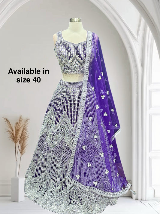 Premium Wedding Party-Wear Lehenga (Size 40 Available). Make every celebration unforgettable with this stunning lehenga.