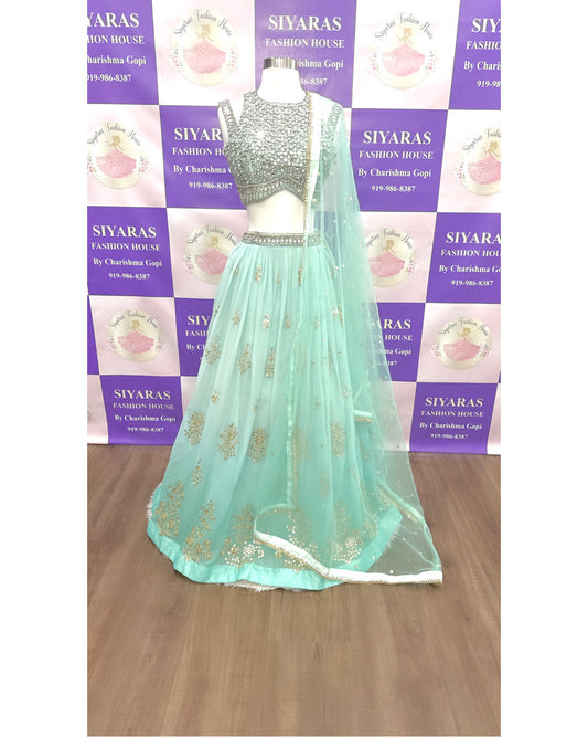 Beautiful Party wear Mirror work Lehenga available in size 38