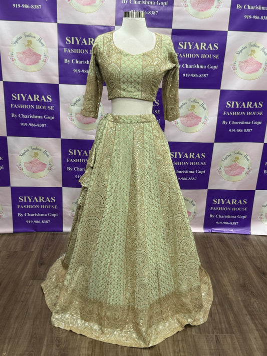 Gorgeous lehenga Perfect for brides and party queens who want to shine in timeless grace. Available in size 36 to 40