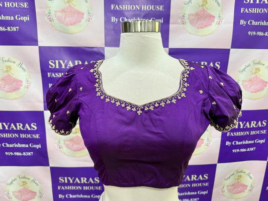 Gorgeous Customized Tissue Half Sarees with Maggam work/Hand work blouse for Teens/Adults. Available in size 34 to 38