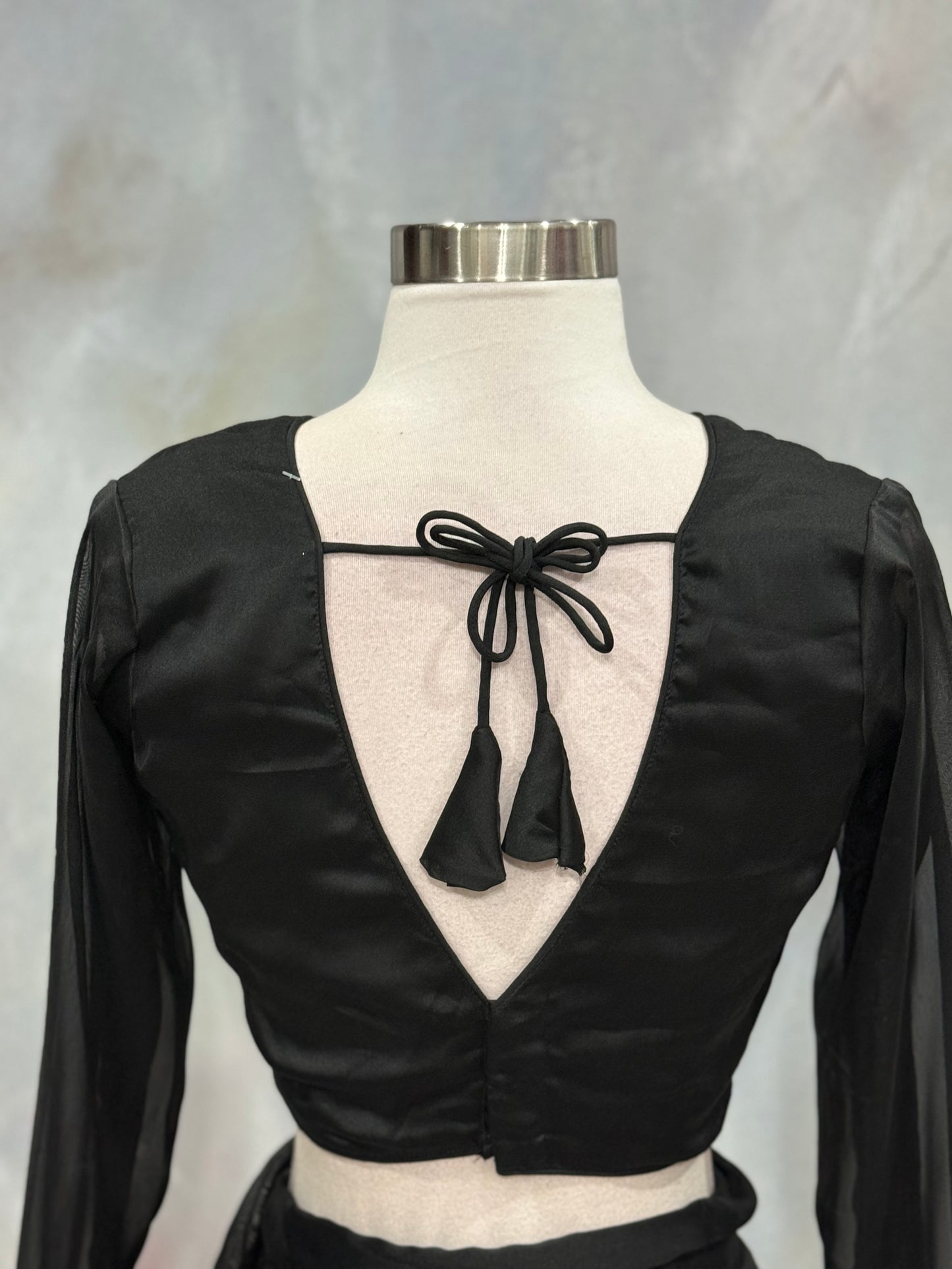 Beautiful Black  Silk lightweiight Lehanga choli with  lace border dupatta  size 38-42 ready to ship