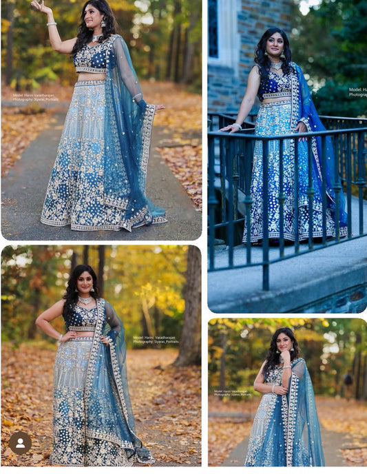 😍Bridal Lehanga 😍Wearing elegance like a crown and stunning portrayal of grace and sophistication. For Bridal Collections contact Siyaras Fashion House at 919-986-8387.