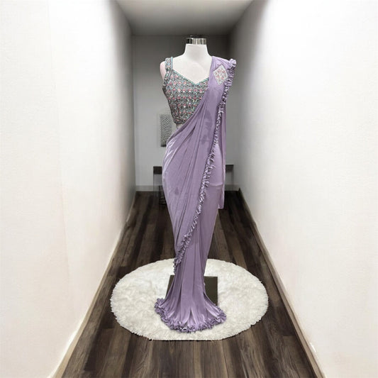 Beautiful ready to wear saree. perfect party wear saree for all occasions. Available in size 36.