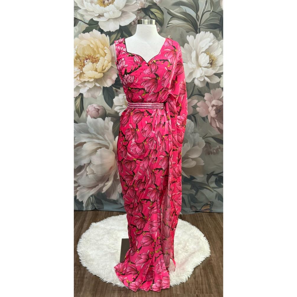 Blooming in elegance 💖 Wrapped in pink perfection. This handwork floral beauty is pure party vibes! 💃💫 #SareeLove”

Size 38/40