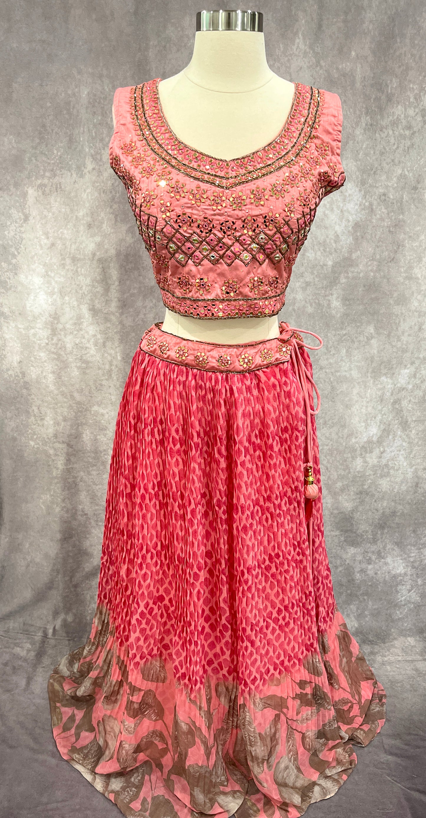 Beautiful party wear Lehenga in pink. Available in size 42