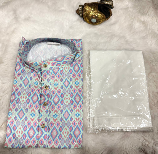 Elegant Mens  jhabha  silk outfit  Kurta pyjama sets. Available in size Small 36 and 38 Medium