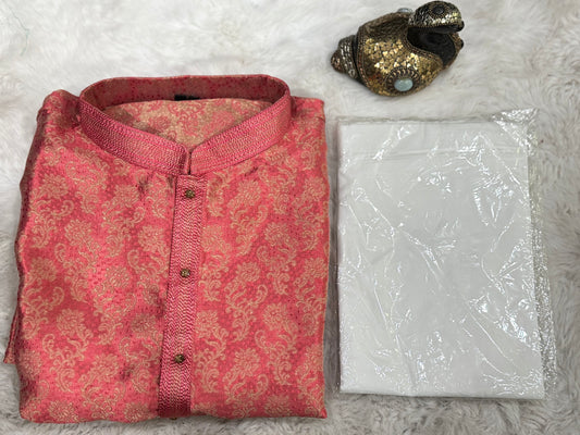 Beautiful Banarasi silk Mens kurta set perfect for wedding and partywear. Available in size 48/ 50